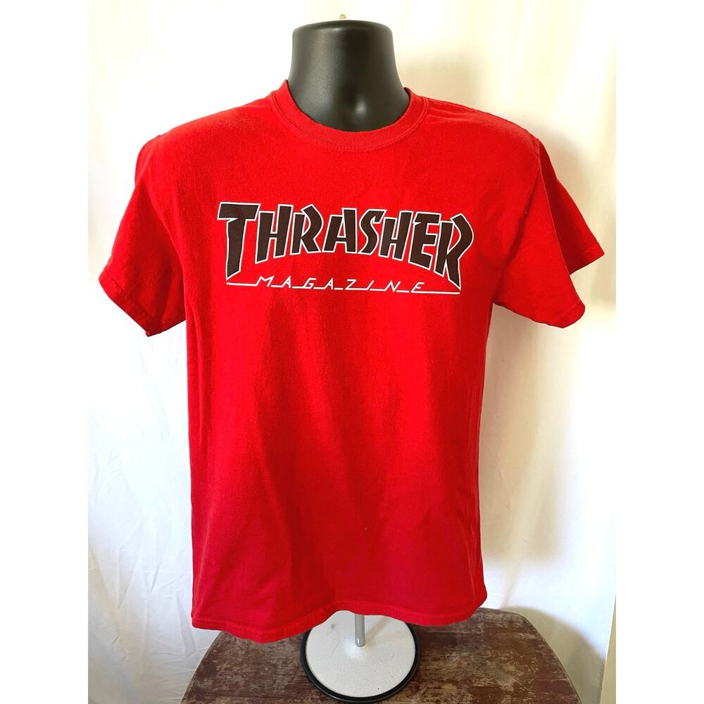 Thrasher Magazine Red Logo T-Shirt Skateboard Tee M